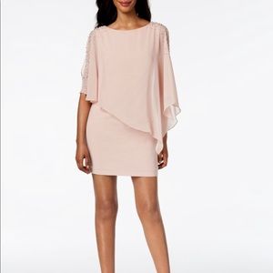 NWT. Women Xscape chiffon blush dress. Wedding.size 6